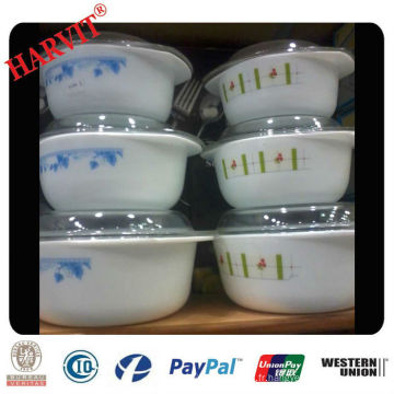 2.5L 1.5L 1L 3pcs Opal Glass Bowl Set / Casserole Set / Opal Verrerie Four et micro-ondes Safe Food Containers